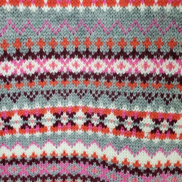 Talbots Fair Isle Crew Neck Lambswool Sweater Size MP - Picture 4 of 5